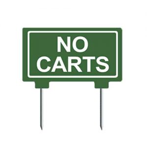 10x5 No Carts golf course sign