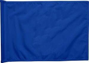 Royal blue driving range flag