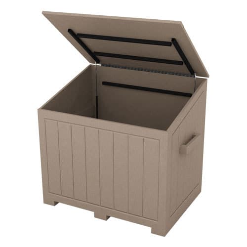 Large Tan Divot Mix Storage Box with Open Top