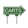 Small arrow shaped cart sign, customize text