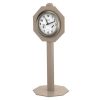 Tan Deluxe Starter Clock on post for Golf Course
